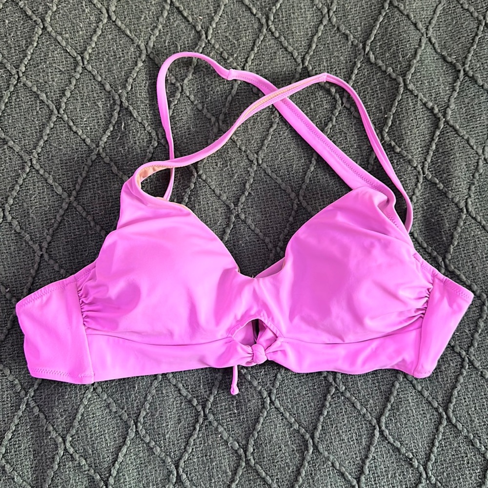 Bright purple bikini top